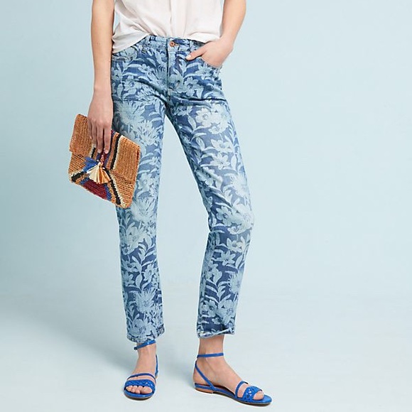 Anthropologie Denim - Anthropologie Pilcro slim boyfriend floral jeans